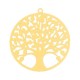 Metalen Bohemian hanger Tree of life 25mm Goud